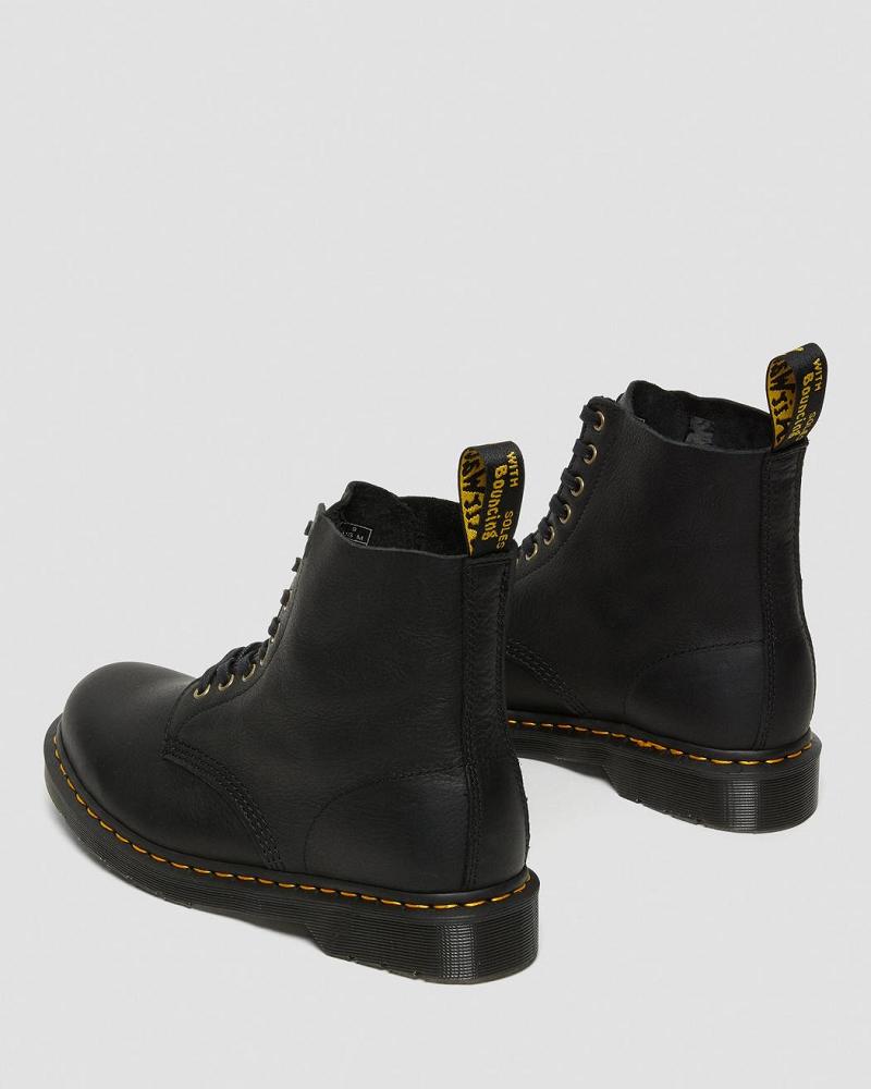 Black Men's Dr Martens 1460 Pascal Ambassador Leather Lace Up Boots | CA 522AHK